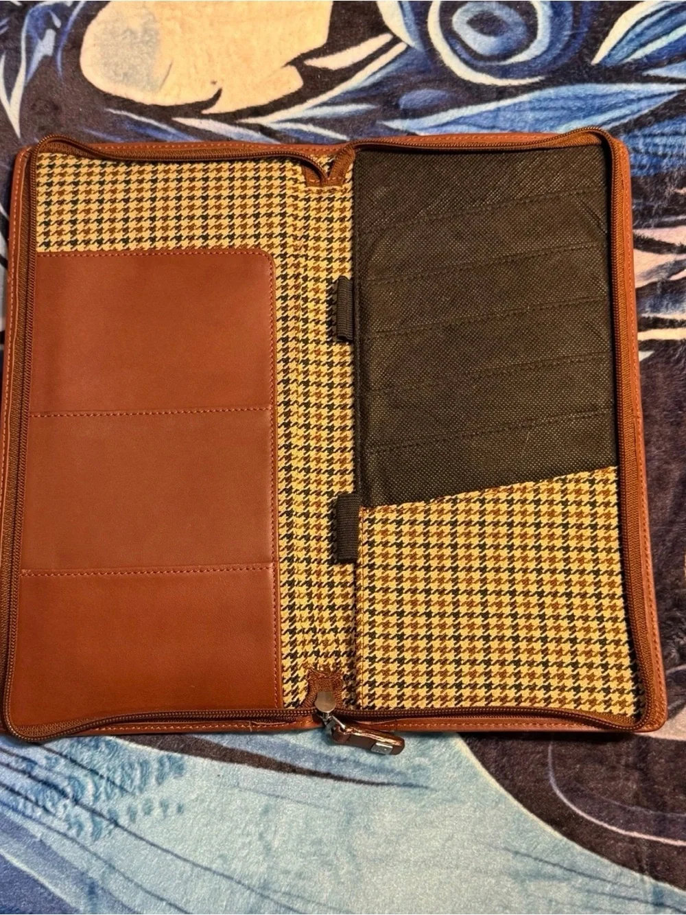 Genuine Leather Long Wallet - Brown